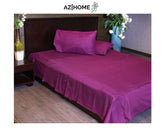 Dark Purple Solid Bed Sheet Set