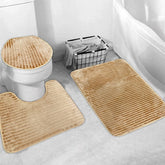 3 Pcs Bath Matt Set – Camel
