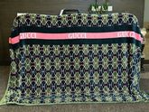Printed Fleece Blanket - Gucci Green