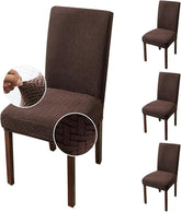 Stripe Jacquard Chair Cover - Brown