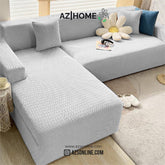 Jacquard L Shape Sofa Cover - Grey