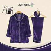 Women Velvet Suit - Purple