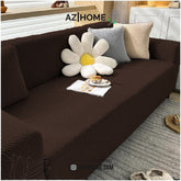 Jacquard Stripe Sofa Cover - Brown