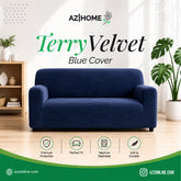 Terry Sofa Cover - Navy Blue