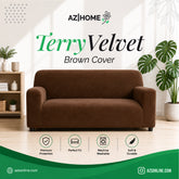 Terry Sofa Cover - Dark Brown