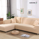L Shape Jersey Sofa Cover-Beige
