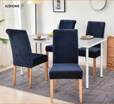 Velvet Chair Covers - Blue