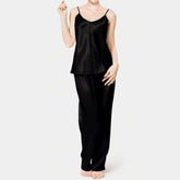 Silk Camisole Suit - Black
