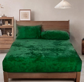 Velvet Fitted Sheet - Green