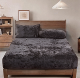 Velvet Fitted Sheet -Grey