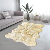 Lounge Size Furry Rug (160_180CM) - Golden White