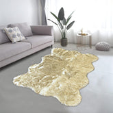 Lounge Size Furry Rug (160_180CM) - Yellow White