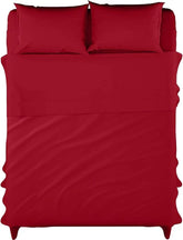 Burgundy Dyed Solid Bed Sheet Set