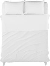 White Dyed Solid Bed Sheet Set