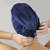 Hair Turban / Hair Towel - Navy Blue