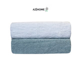 Towel Set Of 2 Pcs - Aqua & White
