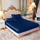Satin Fitted Sheet - Royal Blue