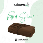 Bed Fitted Sheet Jersey-Brown