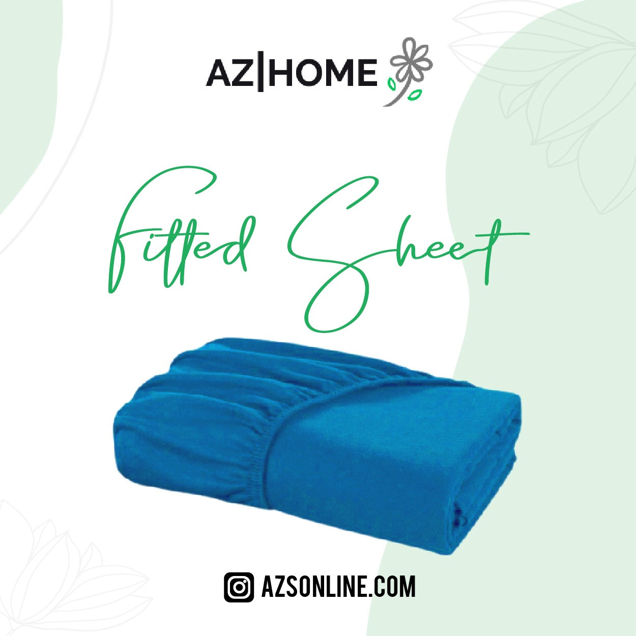 Bed Fitted Sheet Jersey-Blue