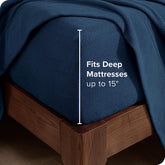 Terry Fitted Sheet - Blue