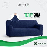 Terry Sofa Cover - Navy Blue