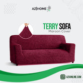Terry Sofa Cover - Maroon