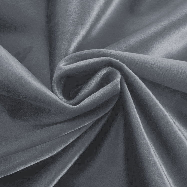 Premium Velvet Curtain - Light Grey