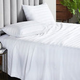 Satin Striped Cotton Bedsheet