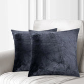 Crushed Velvet Cushion Cover Dark Grey