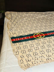 Printed Fleece Blanket - Gucci Beige