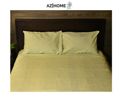 Lime Green Solid Bed Sheet Set