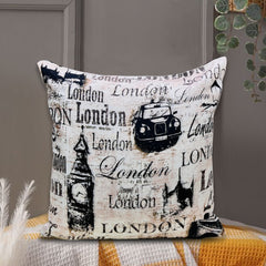3D Printed Silk Cushion Cover - London