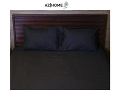 Black Solid Bed Sheet Set