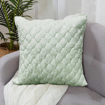 Quilted Cushion Cover - Green