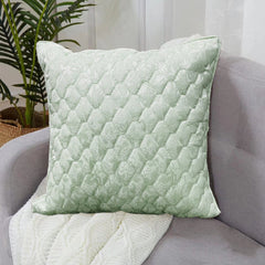 Quilted Cushion Cover - Green