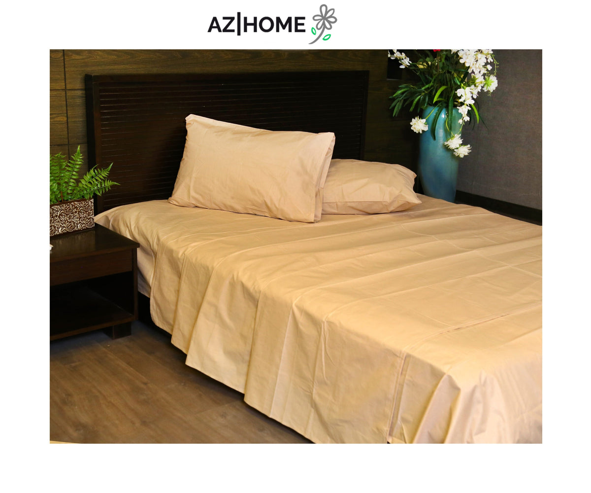 Ivory Solid Bed Sheet Set