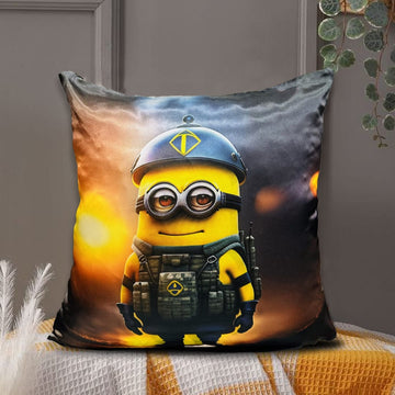 3D Printed Silk Cushion Cover - Minionish