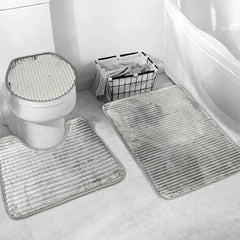 3 Pcs Bath Matt Set – Grey