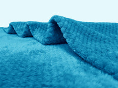 Waffle Fleece Blanket _ Bed Spread - Sky Blue
