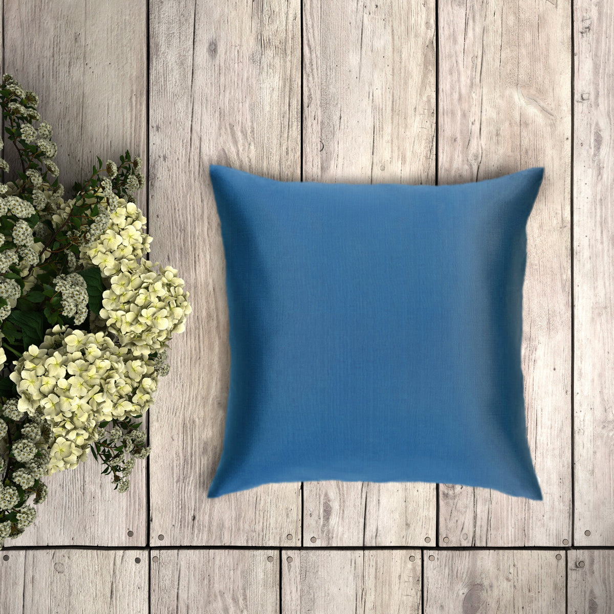 Silk Cushion Cover - Blue