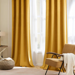 Premium Velvet Curtain - Yellow