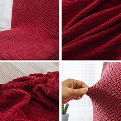 Stripe Jacquard Chair Cover - Maroon