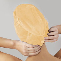 Hair Turban / Hair Towel - Light Yellow