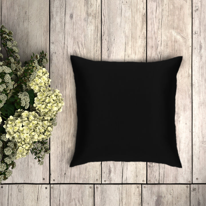 Silk Cushion Cover - Black