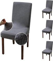 Stripe Jacquard Chair Cover - Grey