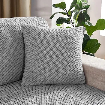 Stripe Jacquard Cushion Cover - Grey