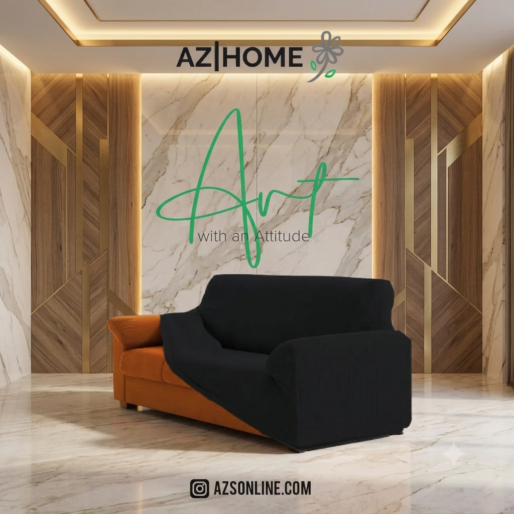 Jersey Sofa Cover- Black