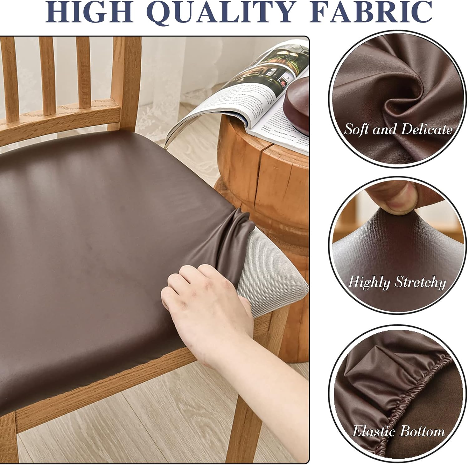 Chair Seat Covers- Chocolate Brown