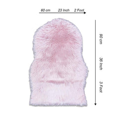 Diamond Shape Furry Rug - Pink