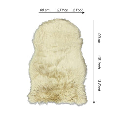 Diamond Shape Furry Rug - Yellow